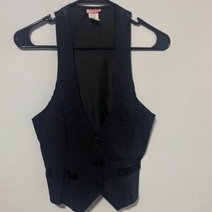Klassy Network Black Pinstripe Vest